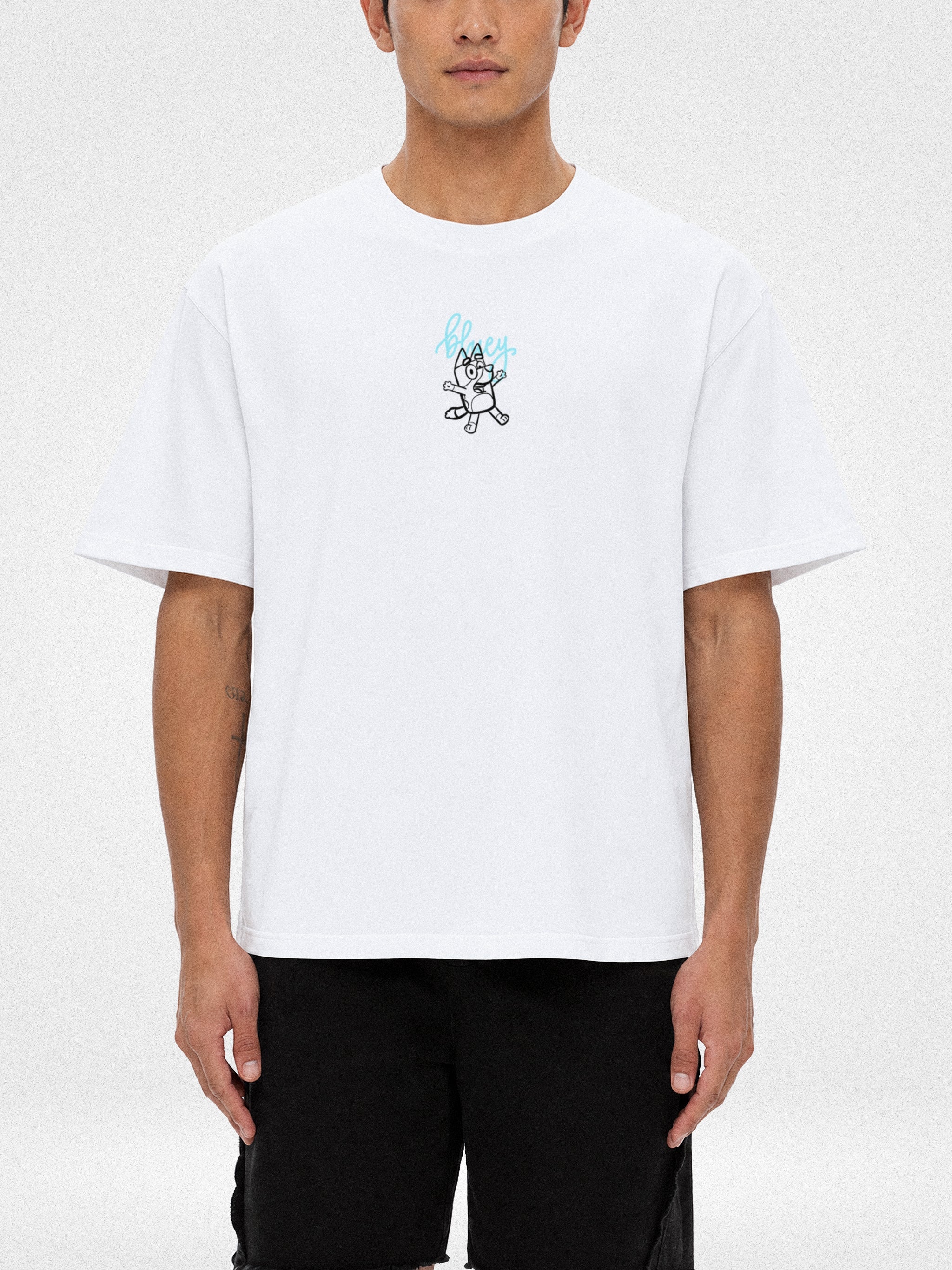 Bluee Painted Drawing T3 Tee