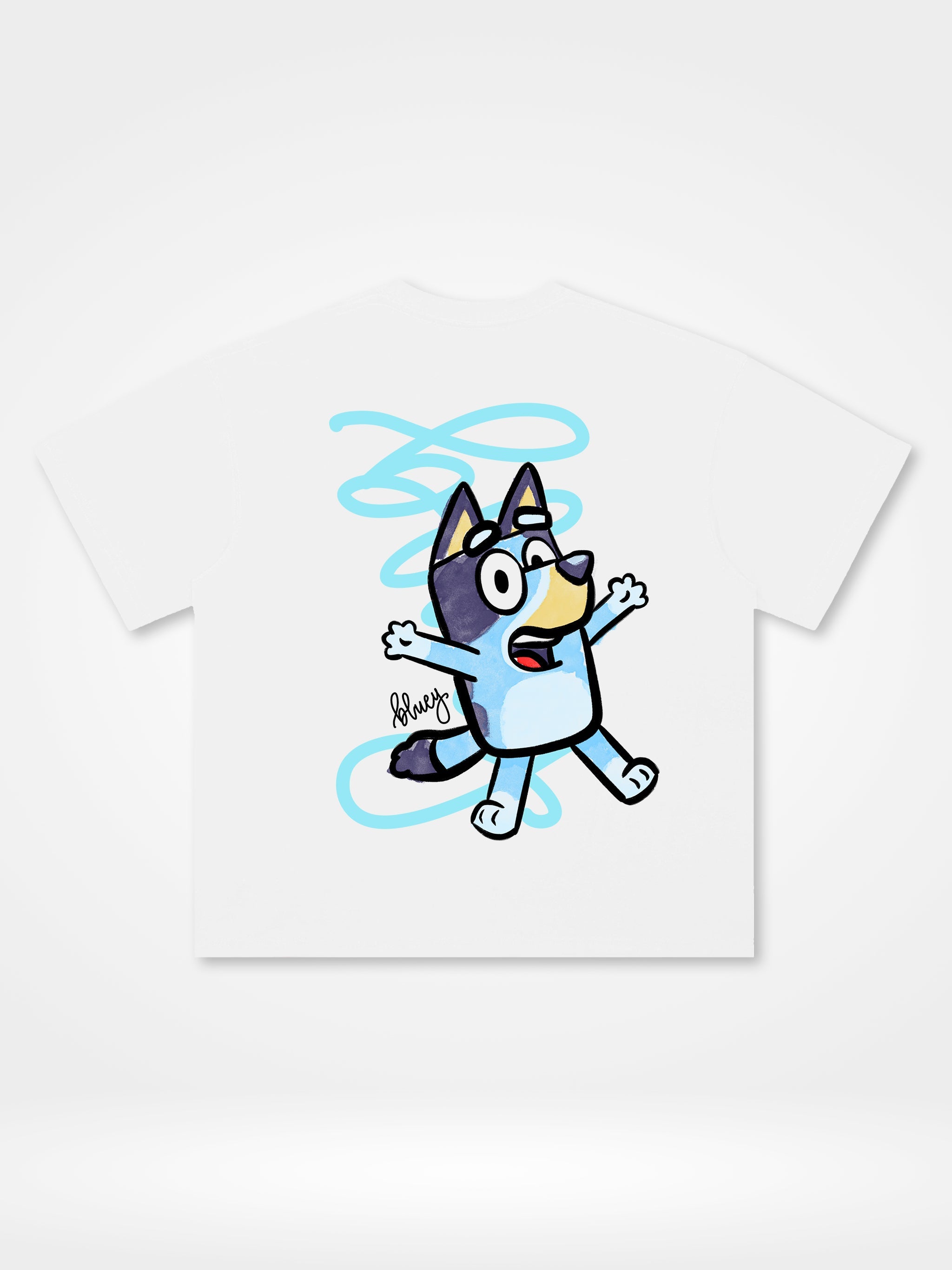 Bluee Painted Drawing T3 Tee
