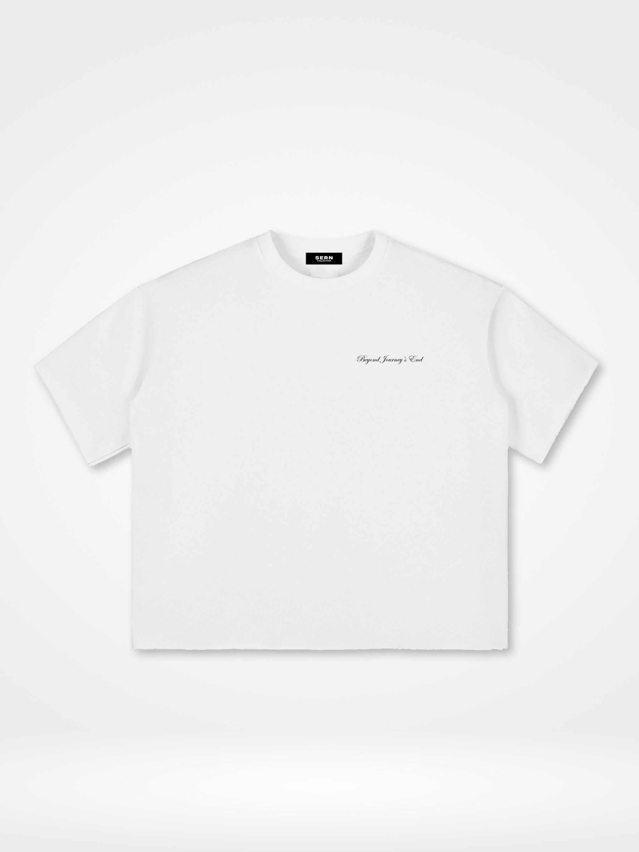 Beyond Journey's End Cropped Raw-Edge Tee