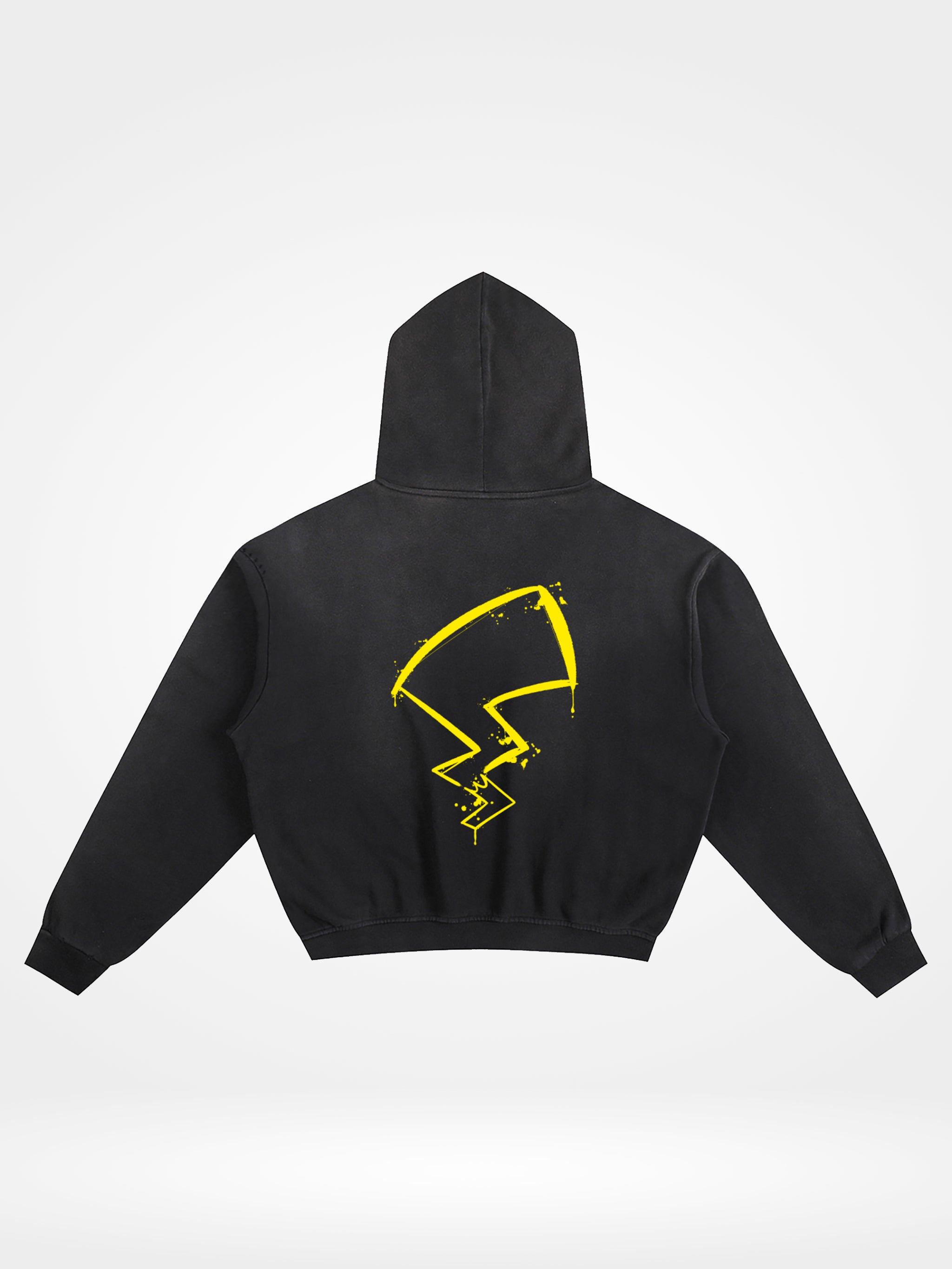Shock Crown Graffiti Sunfaded Distressed Hoodie