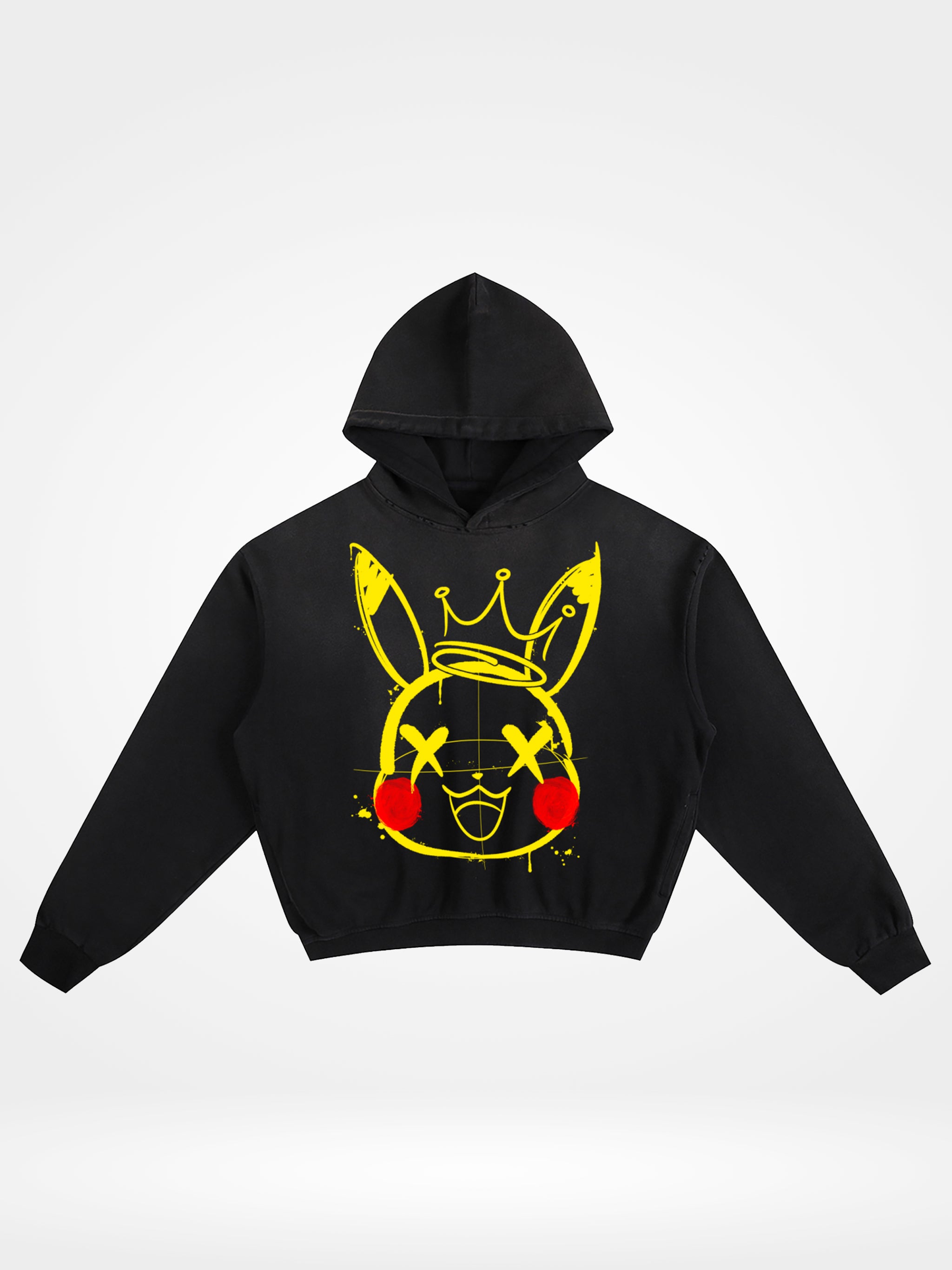 Shock Crown Graffiti Sunfaded Distressed Hoodie