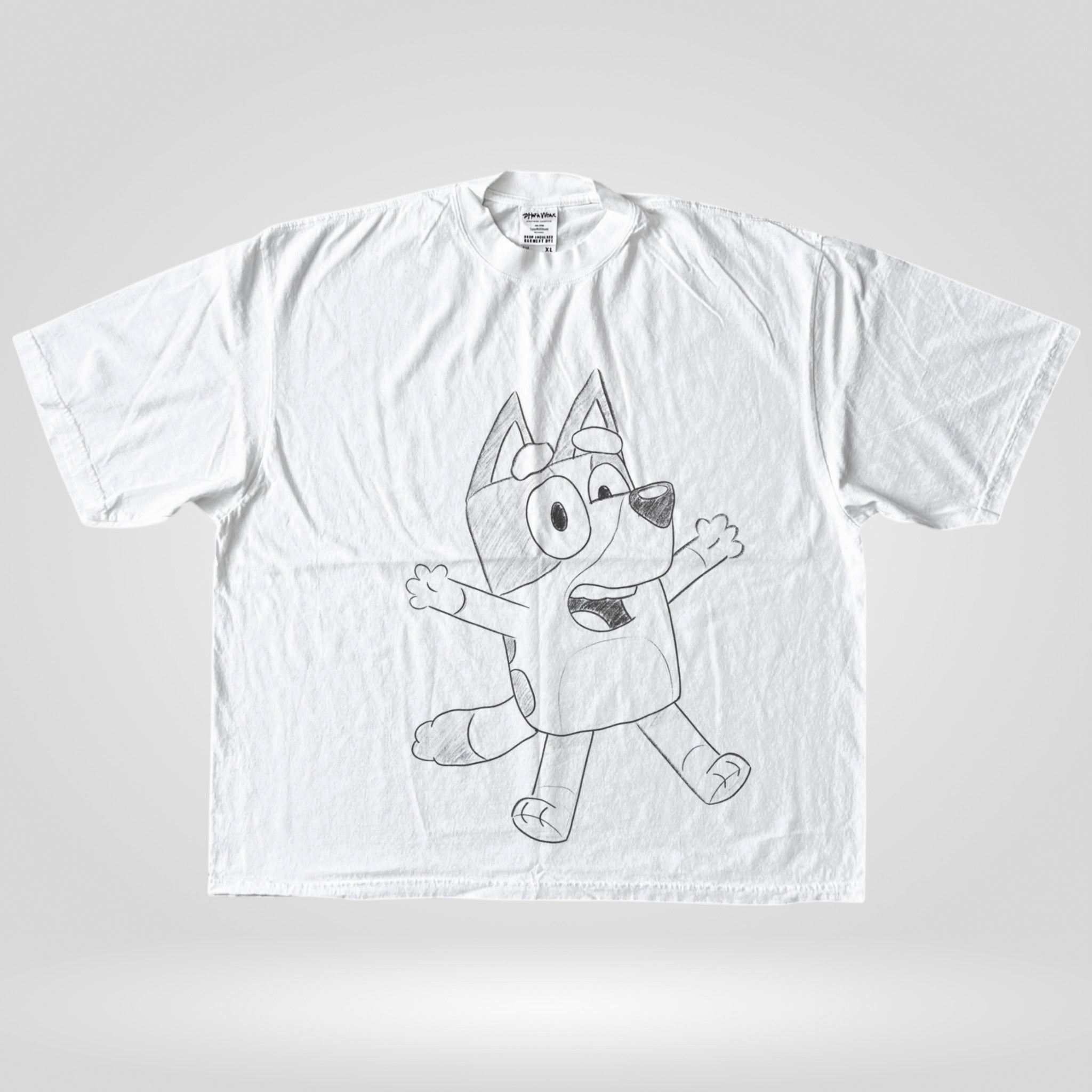 bluee-chalk-drawing premium tee