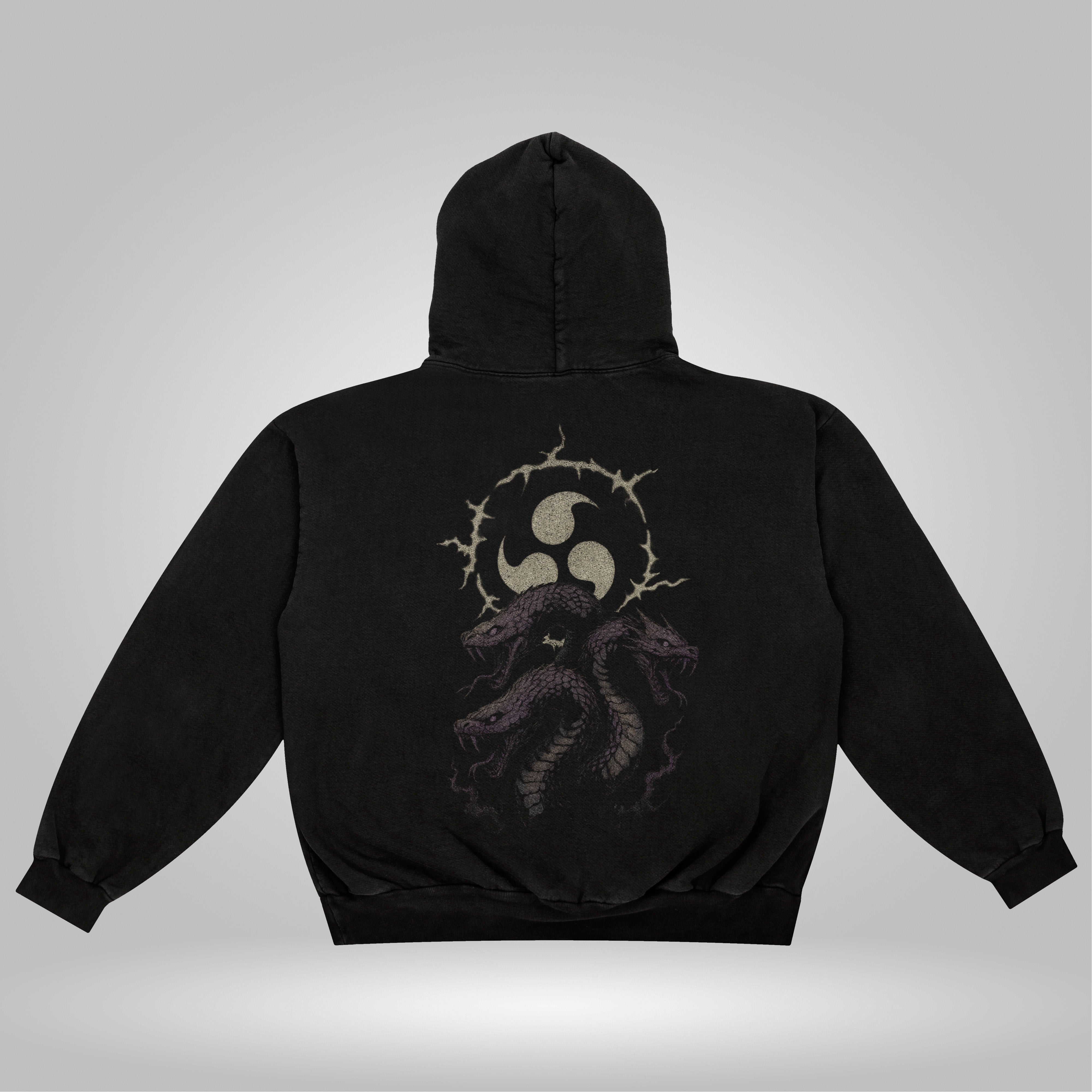 Serpent Seal heavyweight hoodie in black