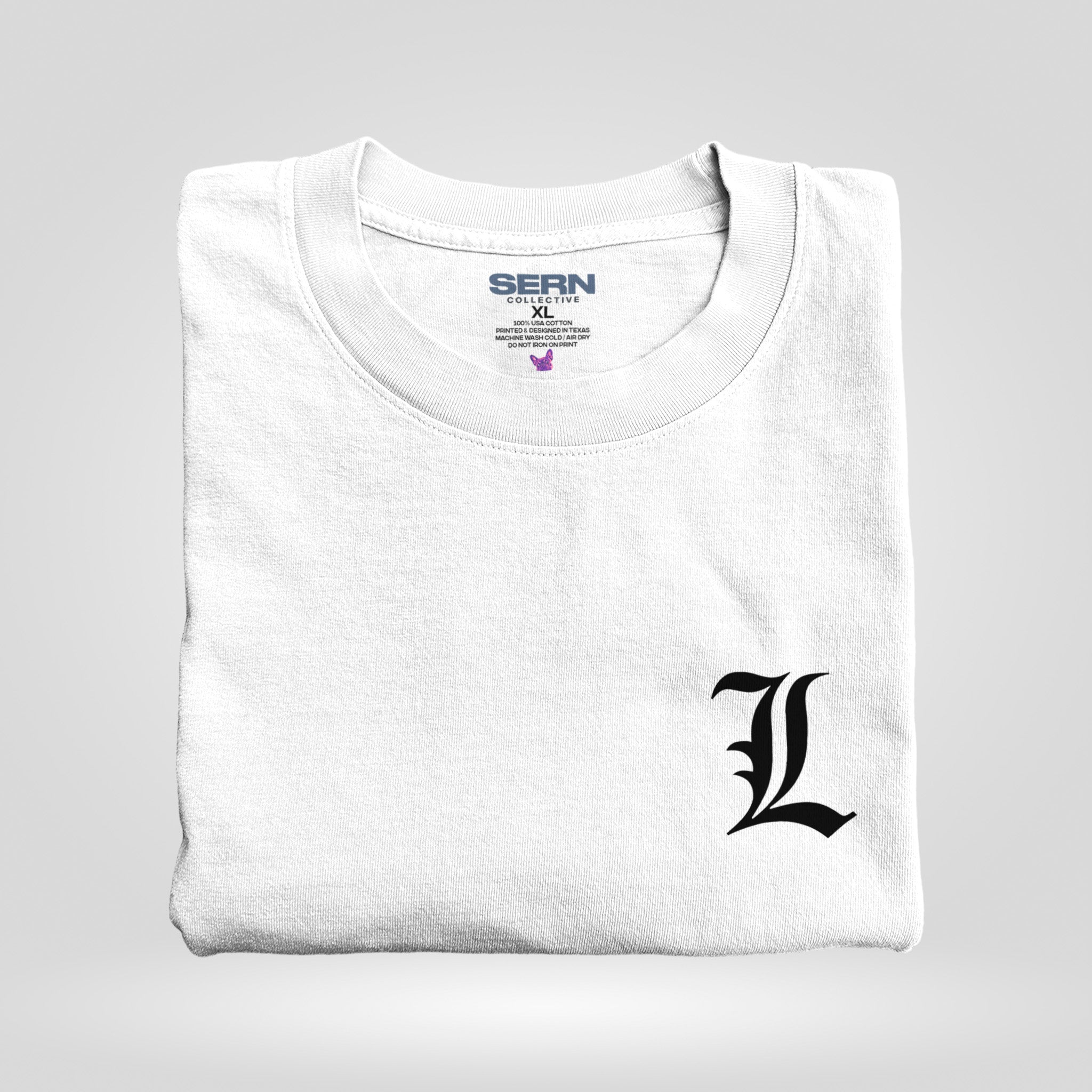 L Symbol in white
