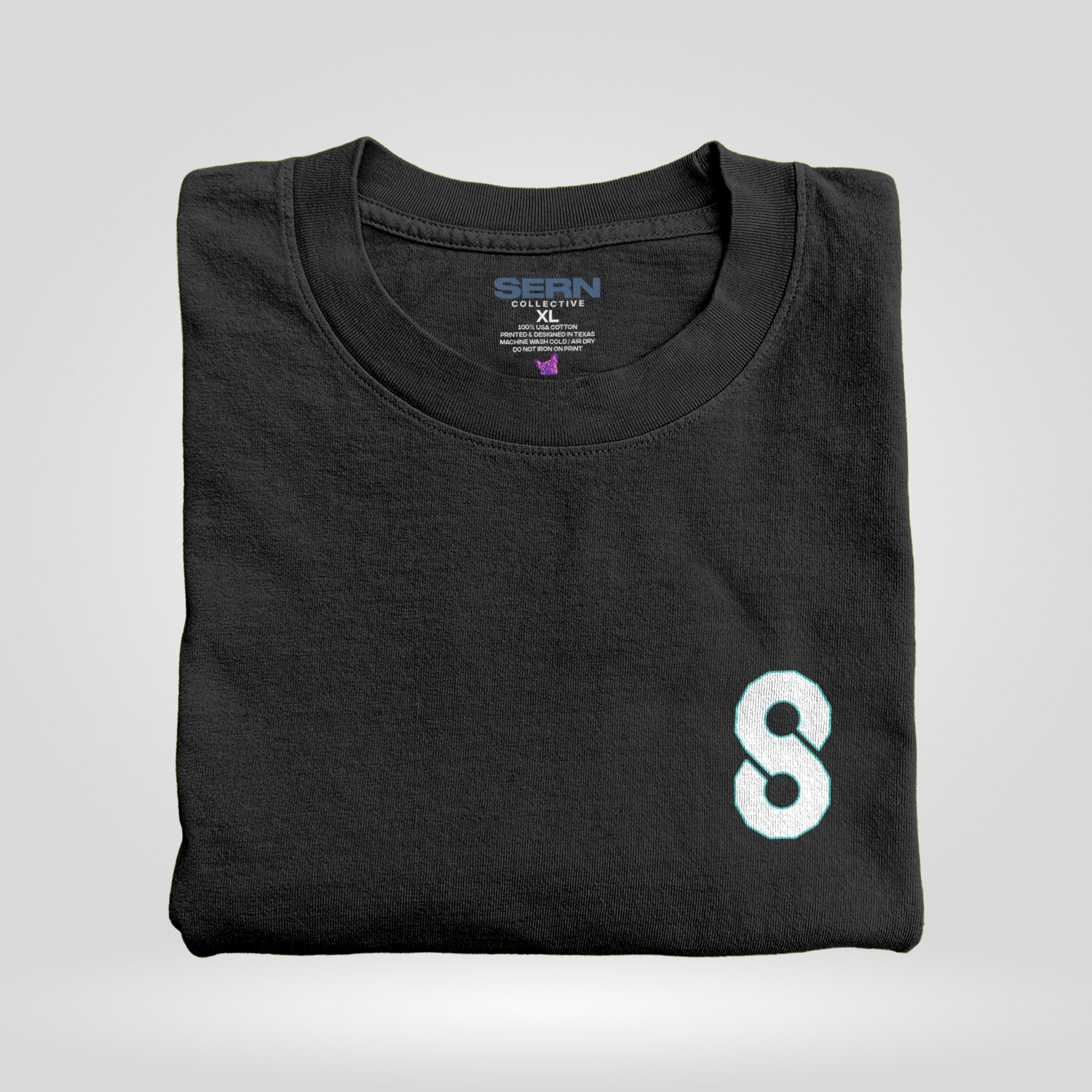 No. 8 in vintage-black