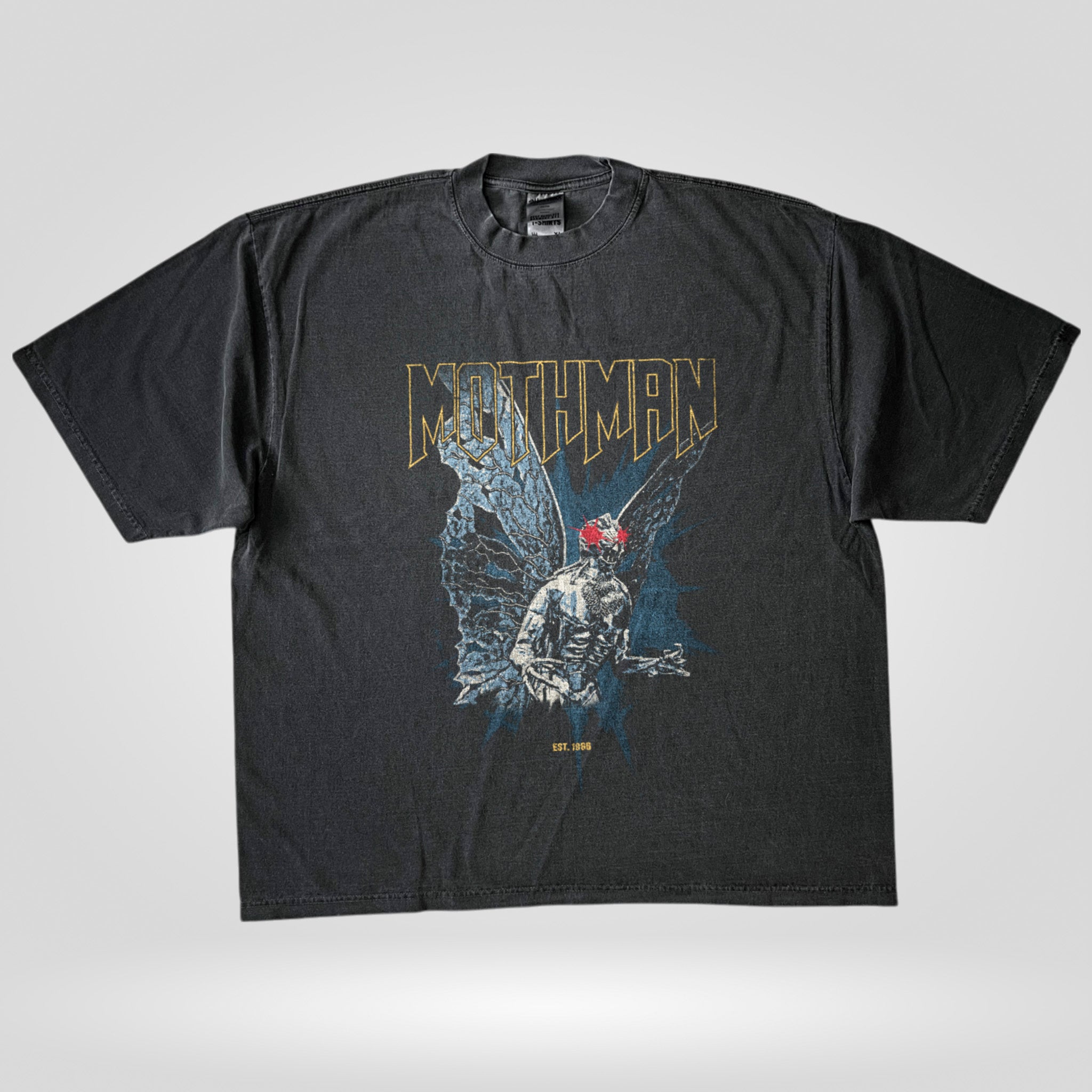 mothman-horror-poster-vintage-tee premium tee