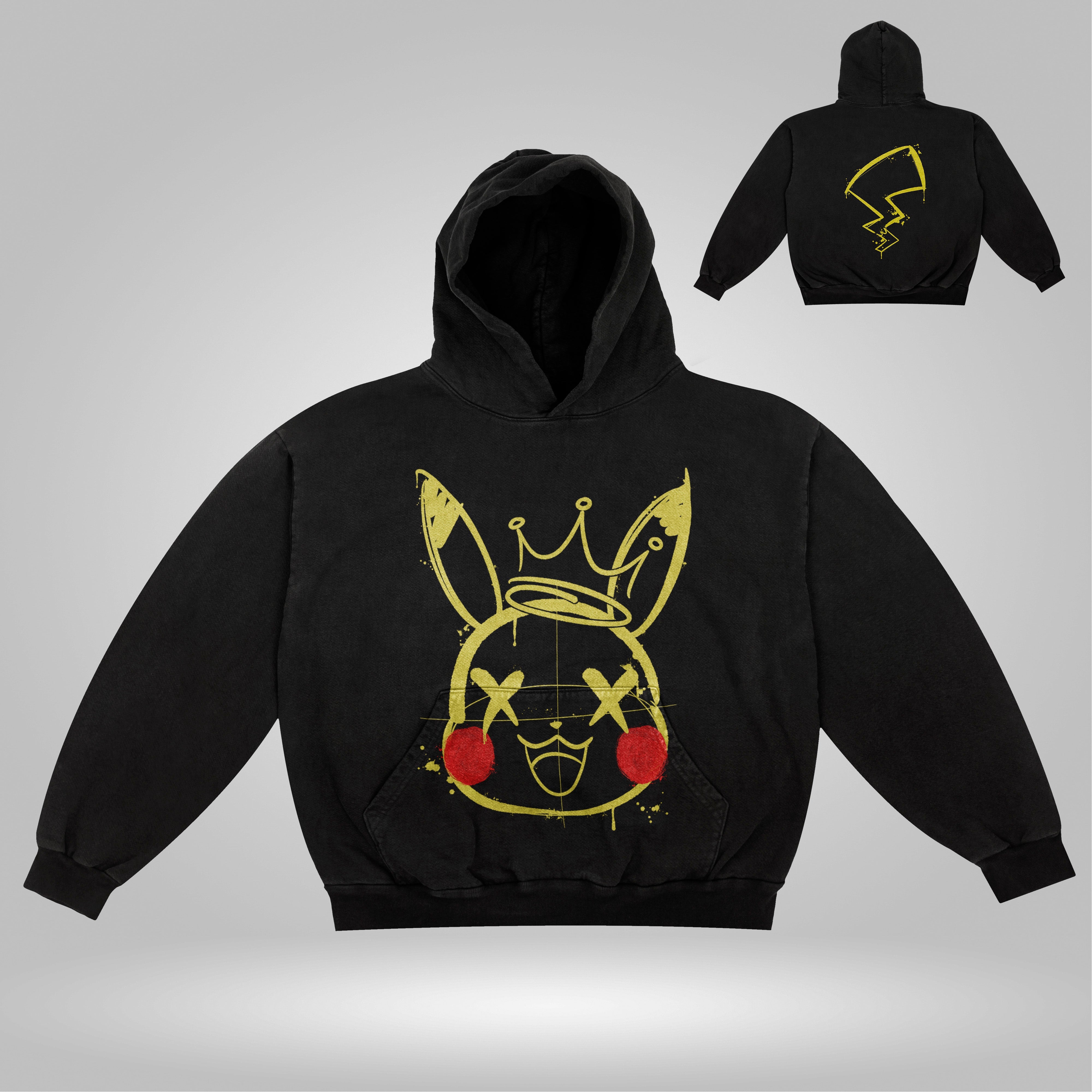 Shock Crown Graffiti heavyweight hoodie in black