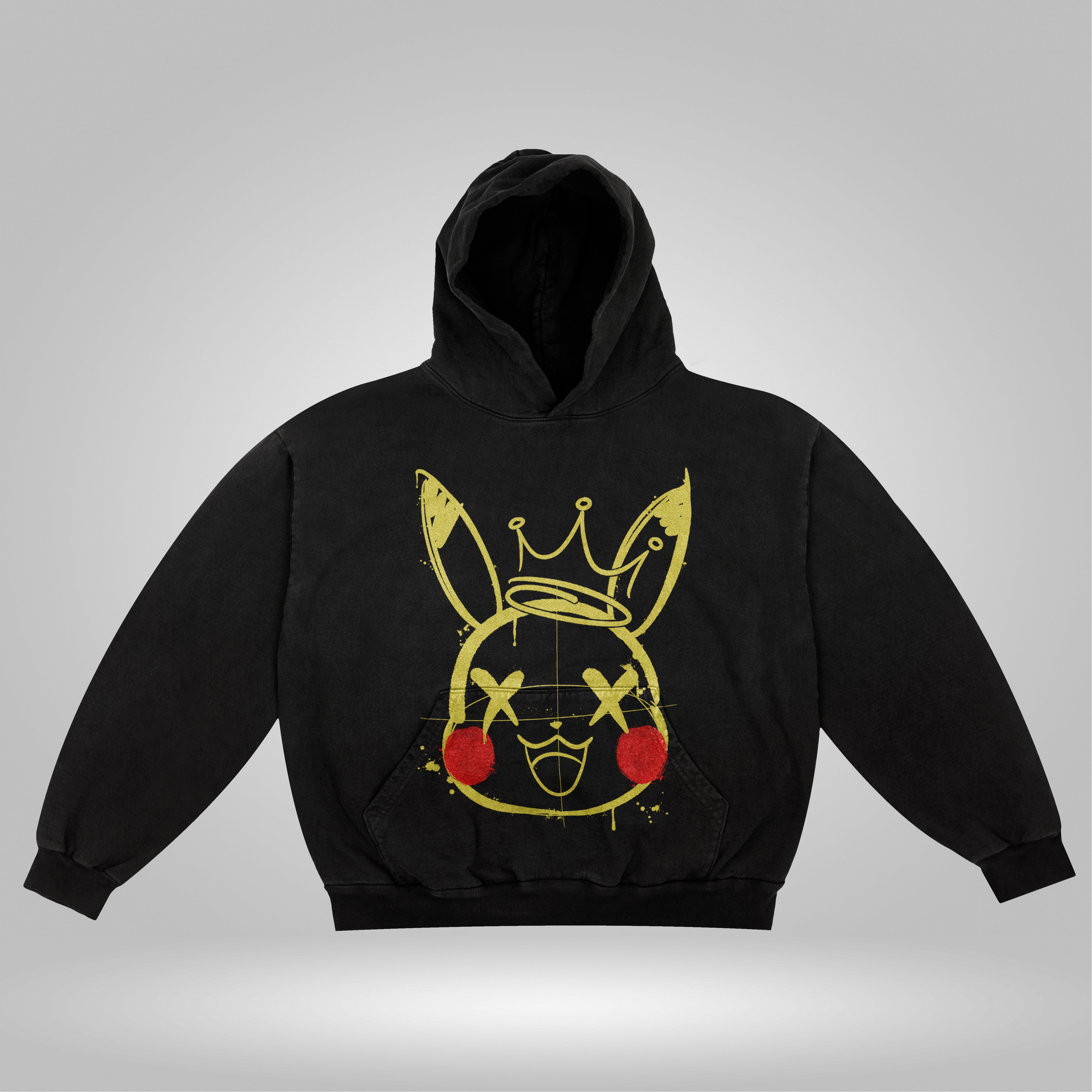 Shock Crown Graffiti heavyweight hoodie in black