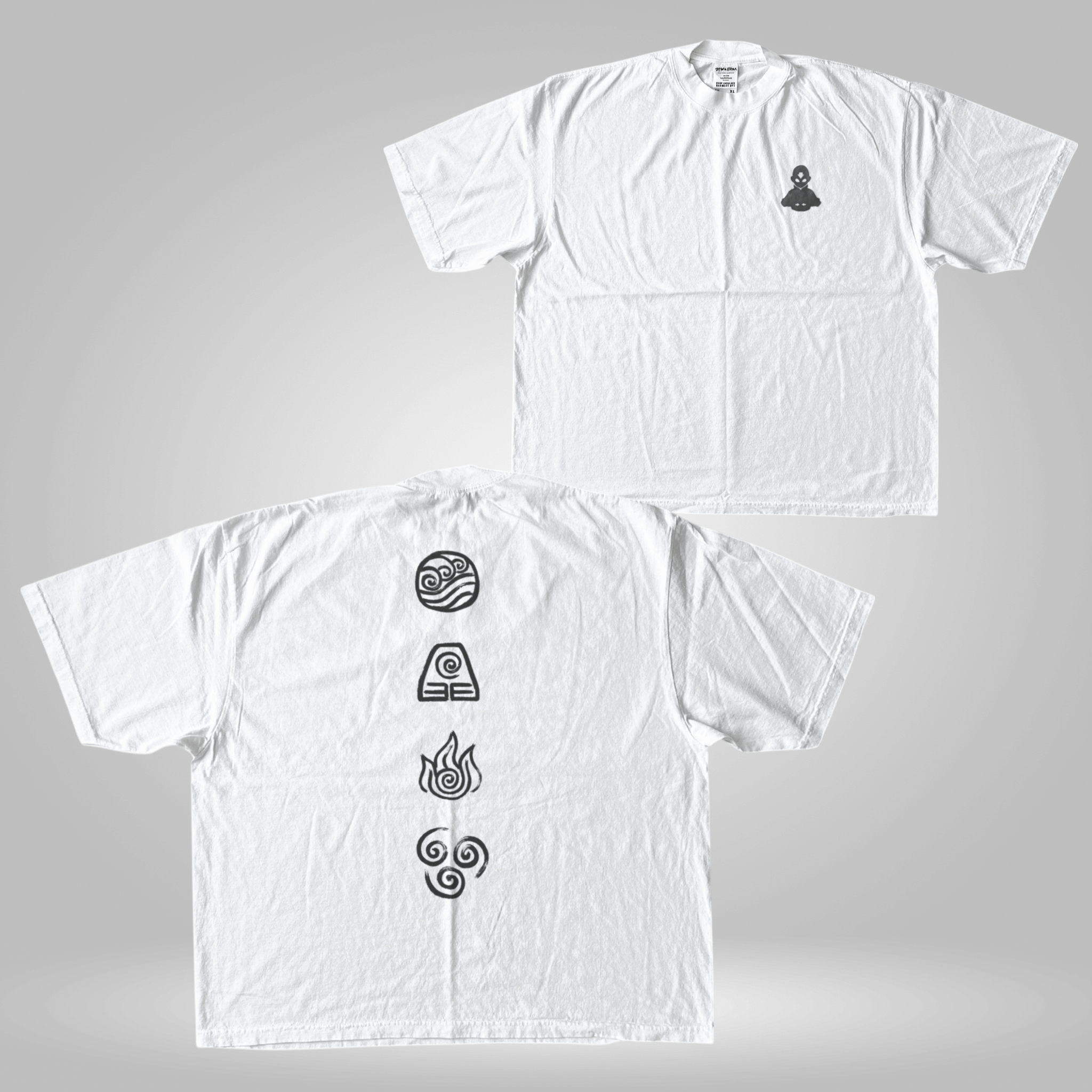 Avatar Elements Calligraphy in White