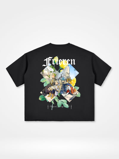 Beyond Journey's End Cropped Raw-Edge Tee (dark)