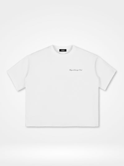 Beyond Journey's End Cropped Raw-Edge Tee