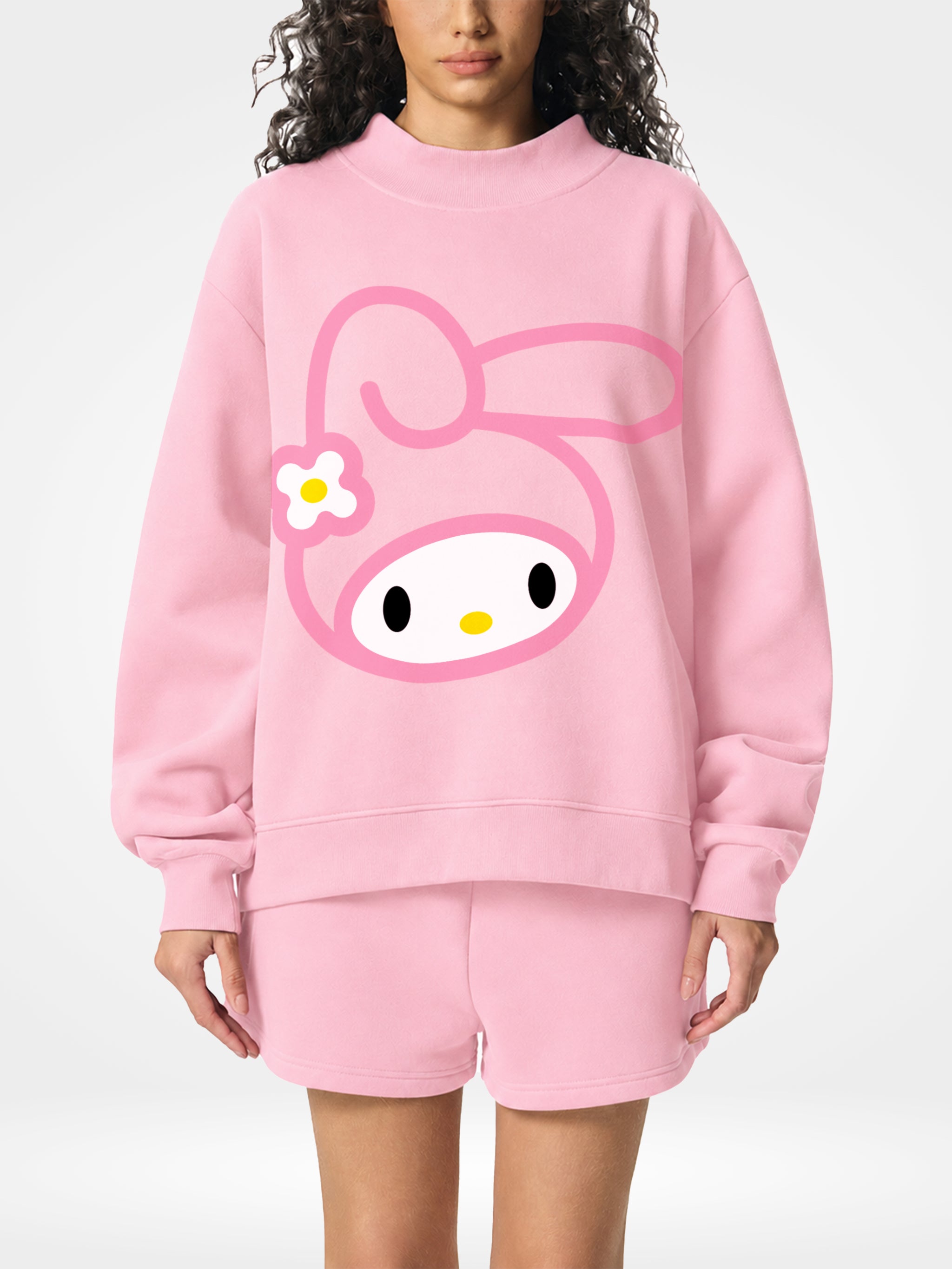 Neon Melody Women's Mock-Neck Sweatshirt