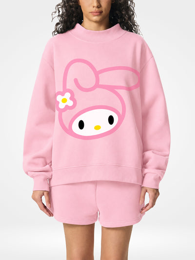 Neon Melody Women's Mock-Neck Sweatshirt