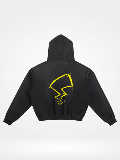 Shock Crown Graffiti Sunfaded Distressed Hoodie