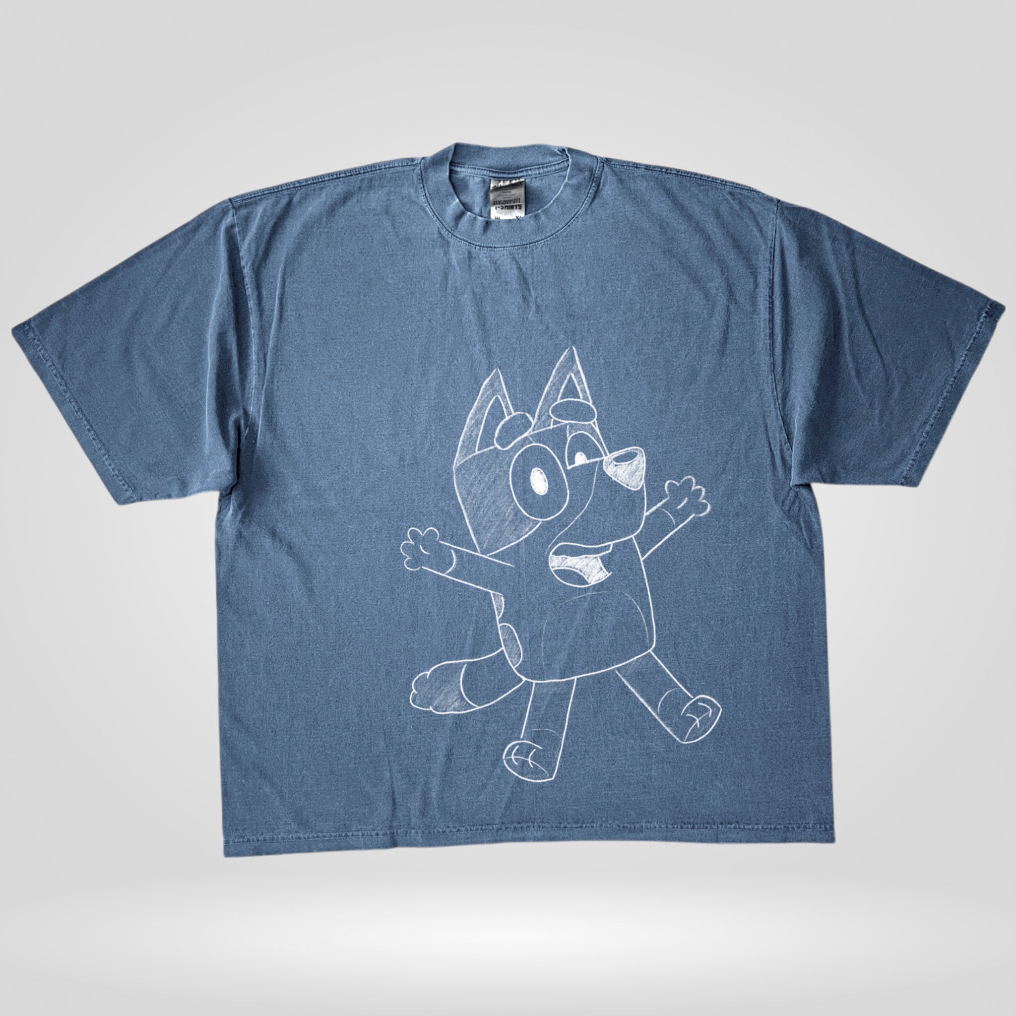 bluee-chalk-drawing premium tee