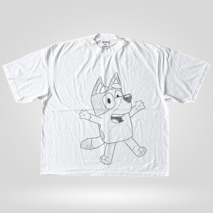 bluee-chalk-drawing premium tee