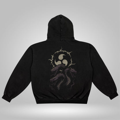 Serpent Seal heavyweight hoodie in black