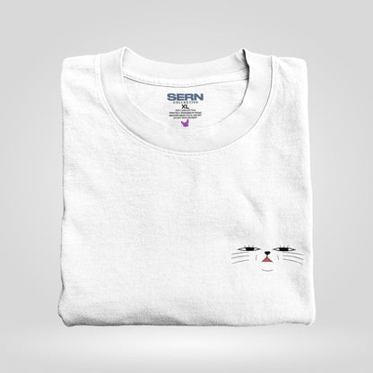 Turbo Cat Face in white