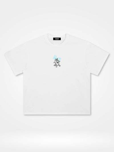 Bluee Painted Drawing T3 Tee