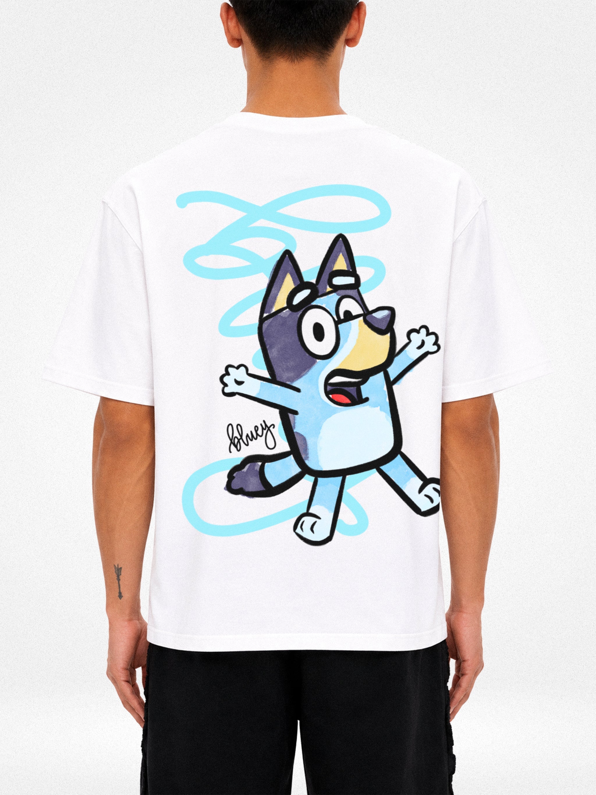 Bluee Painted Drawing T3 Tee